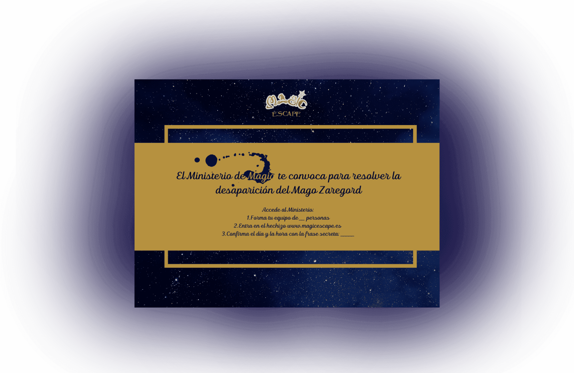 Escape room gift card