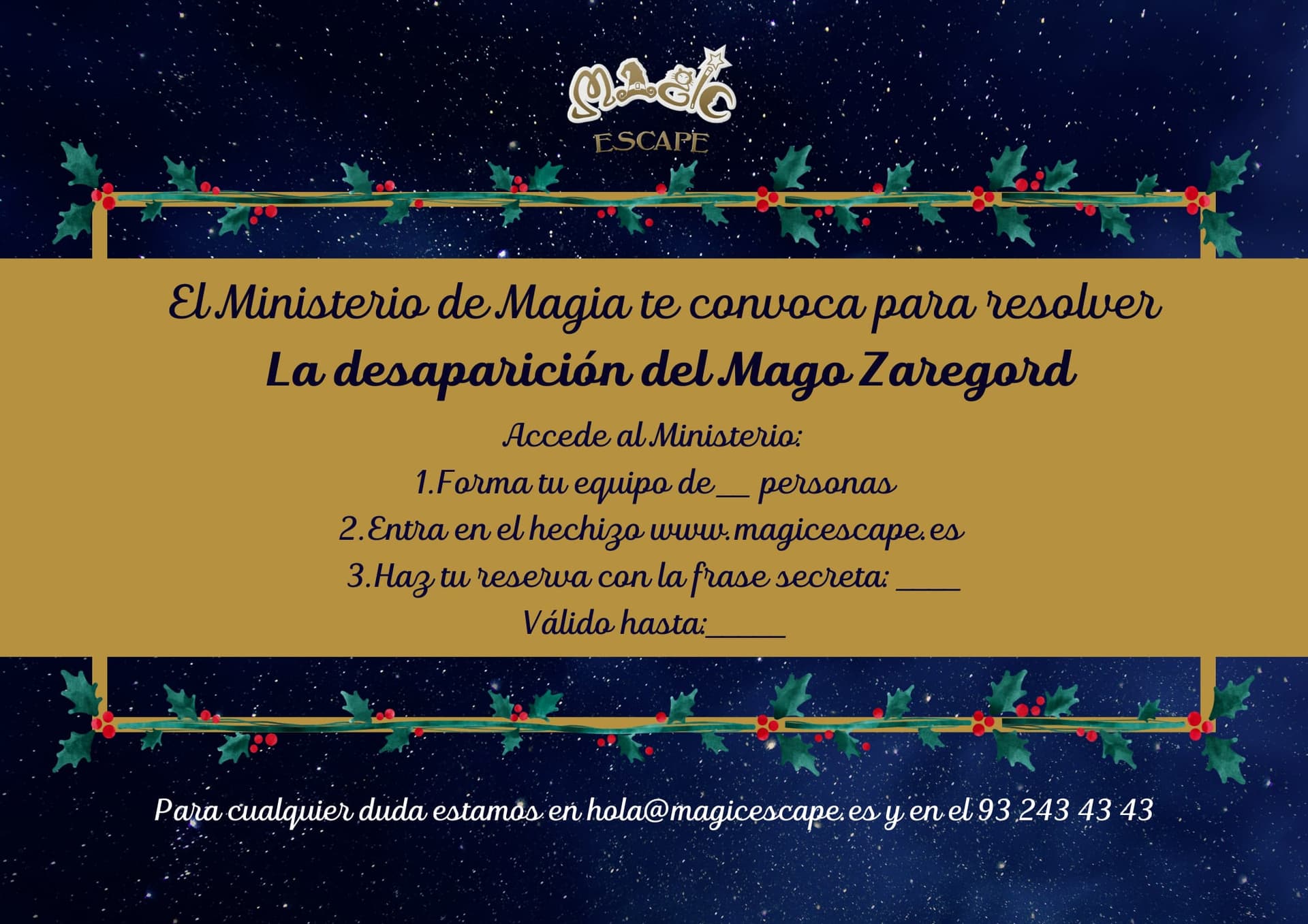 Gift card preview: a team of 4, valid until 18-09-2027